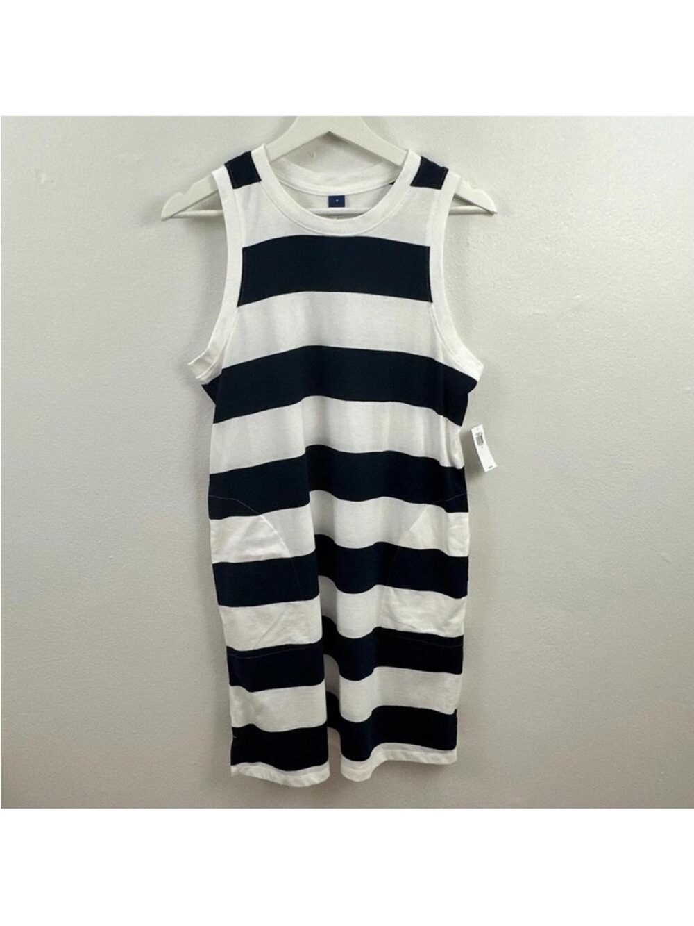 New Old Navy Women’s Sleeveless Striped Blue White Dress Size SM